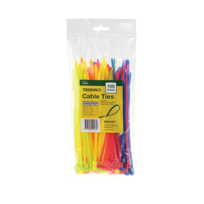 Tridon Fluorescent Cable Tie Combo Pack 200 × 4.8mm 100 Piece
