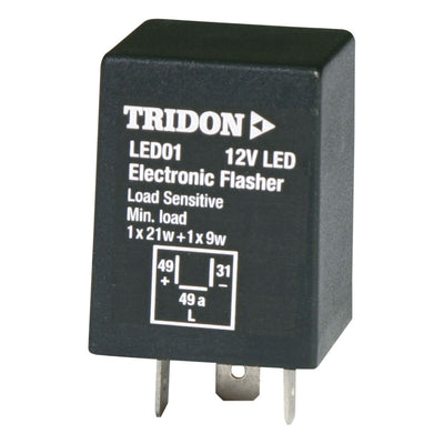 Tridon LED Flasher 12V 3-Pin with Outage Warning (LED01)