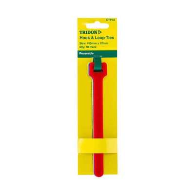 Tridon Reusable Hook & Loop Cable Ties 155mm 10 Pack